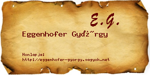 Eggenhofer György névjegykártya